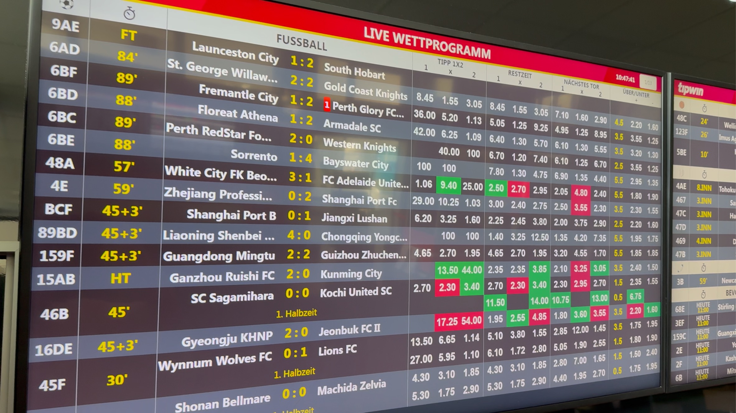 Live Wettprogramm Monitor